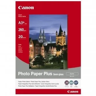 Canon Photo Paper Plus Semi-Glossy 1686B032, 260 g/m2, A3+, 20ks, pololesklý, saténový, bílý, foto papír
