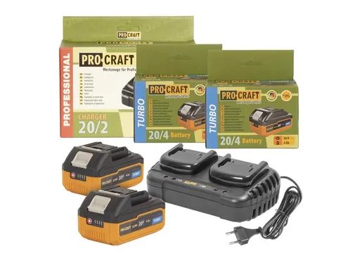 Sada nabíječky a baterie PROCRAFT S20-4TURBO/20-2