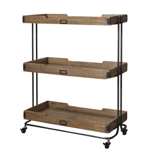 Krémová zdobená papírová hvězda Vintage Paper Star - 60 cm Chic Antique