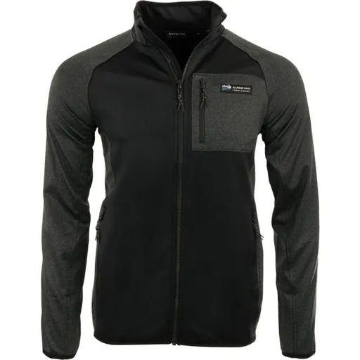 ALPINE PRO MUSAD Pánská outdoorová mikina, černá, velikost