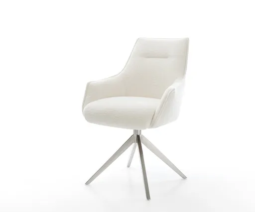 Jídelní židle Alja-Flex s područkami bouclé měkký béžová