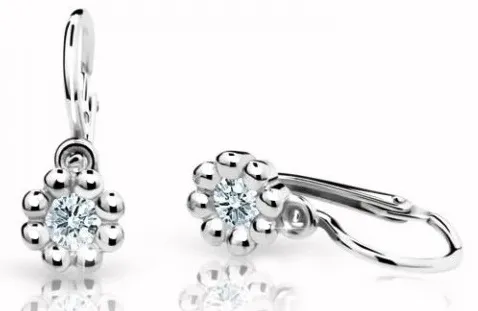 Cutie Diamonds Kytičkové dětské náušnice z bílého zlata s brilianty DC2030-10-00-X-2