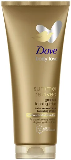 Dove Tónovací tělové mléko Medium to Dark (Tanning Lotion) 200 ml