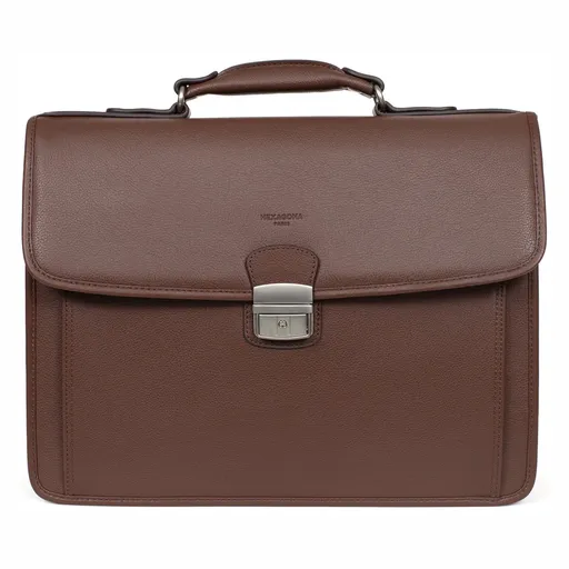 Celokožená pánská aktovka Hexagona Lord - hnědá