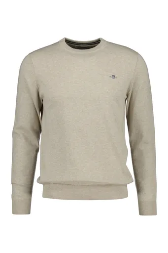 SVETR GANT CLASSIC COTTON C-NECK OAT MELANGE