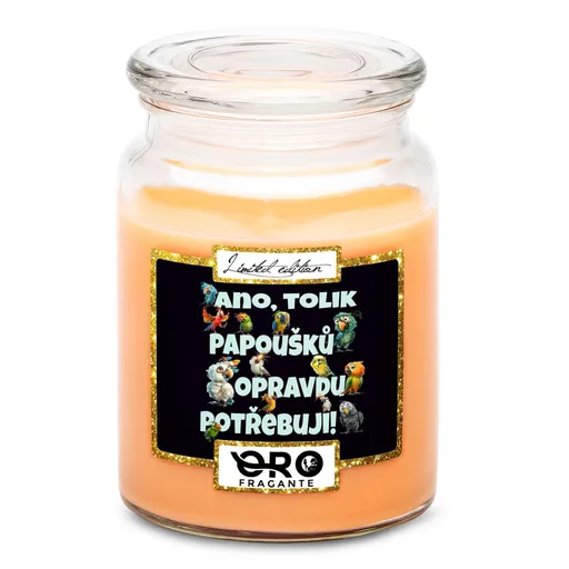 Svíčka Tolik papoušků (Vůně svíčky: Tropické ovoce)