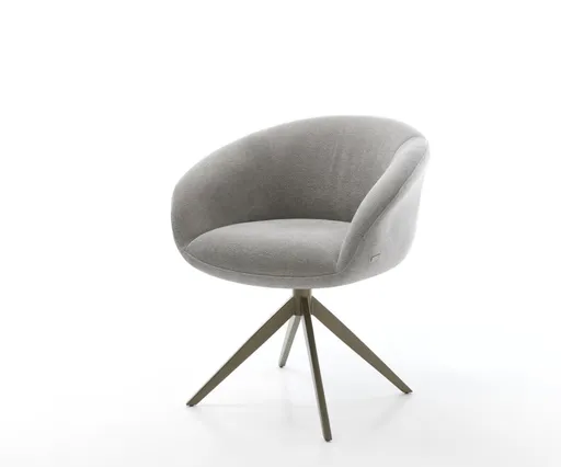 Jídelní židle Vinka-Flex s područkami potahová látka Měkký šedá