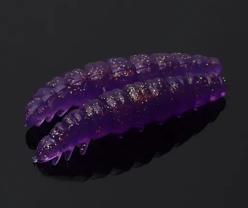 Libra Lures Larva Purple with glitter,Libra Lures Larva Purple with glitter