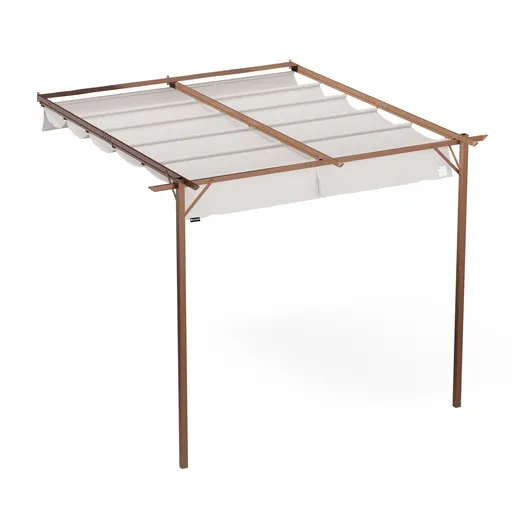 Blumfeldt Pantheon Wall Pergola, nástěnná pergola, 3 x 3 m, práškově lakovaná ocel, odolná proti povětrnostním vlivům