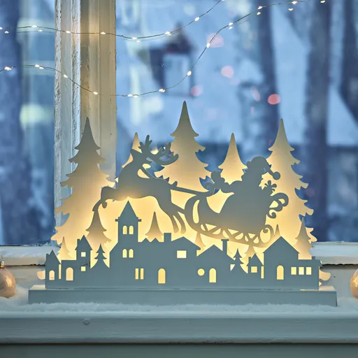 Zimní krajina s LED diodami