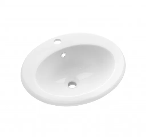 INVENA Umyvadlo na desku AJTRA 50 cm, oval CE-29-001-W