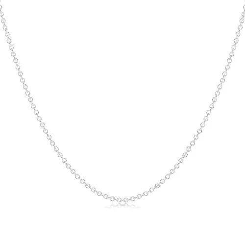 Stříbrný 925 náhrdelník - řetízek z oválných oček, kulička, prstenec a kruh