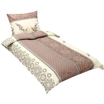 BELLATEX s.r.o. Povlečení flanel 12/326 větvička hnědá 140 × 200, 70 × 90 (7875)