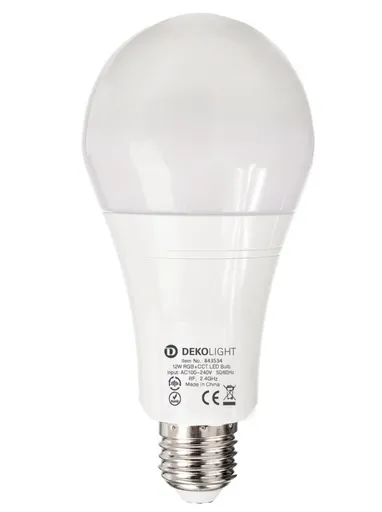 Deko-Light LED žárovka - RF-smart, E27, RF+Zigbee, 12 W, RGB+2700-6500 K, 220 st. 843534