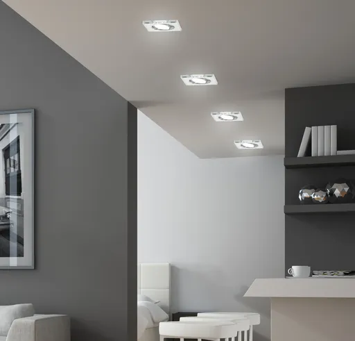 Stropní svítidlo, bezbarvé, skleněné, čtvercové, s očkem, SSU-13