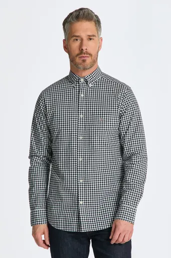 KOŠILE GANT REG CLASSIC POPLIN GINGHAM SHIRT BLACK