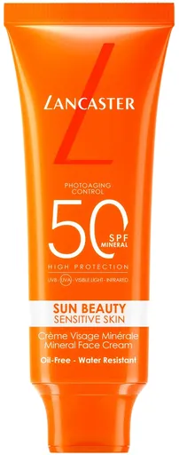 Lancaster Minerální opalovací krém Sun Beauty Sensitive Skin SPF 50 (Mineral Face Cream) 50 ml