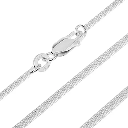 Stříbrný řetízek 925 - tenký čtverhranný hádek, 1,2 mm