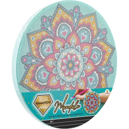 Malování pomocí kamínků Diamond Painting Mandala modrá