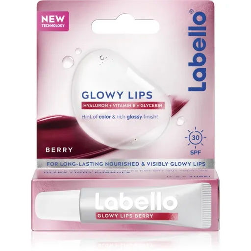 Labello Glowy Lips Berry tónovací balzám na rty s kyselinou hyaluronovou SPF 30 10 ml