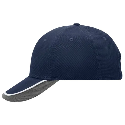 Myrtle Beach (Daiber) Reklamní kšiltovka MB049 - Tmavě modrá / bílá / světle šedá | uni