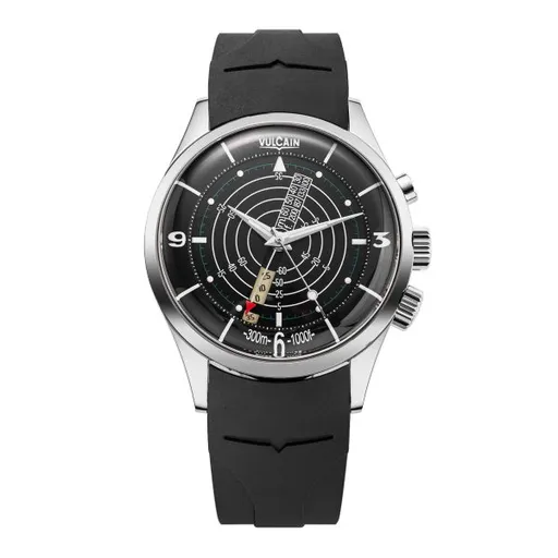 Vulcain Nautical Heritage - Black White Luminova - Vulcain Rubber