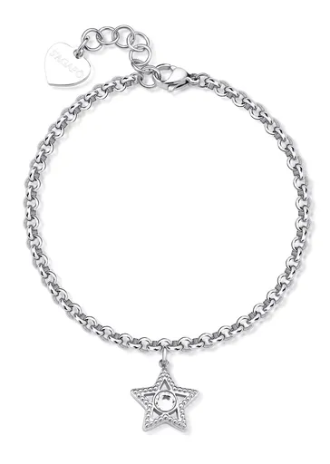 S'Agapõ Ocelový náramek s hvězdičkou Lucky Light SKT43