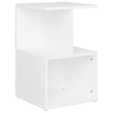 Noční stolek bílý 35 × 35 × 55 cm dřevotříska (806346)