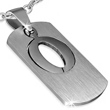 Ocelová známka - lesklé písmeno "O", vyjímatelný střed