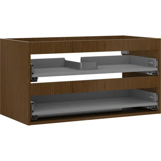 MEXEN Box-A skříňka pro umyvadlo 90, 2 zásuvky, ořech 91AX0-0900-470-2-86