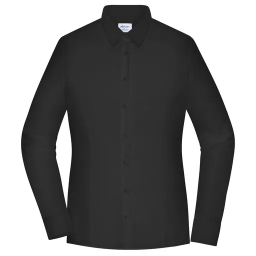 James & Nicholson (Daiber) Dámská košile s dlouhým rukávem JN1371 - Černá | XL