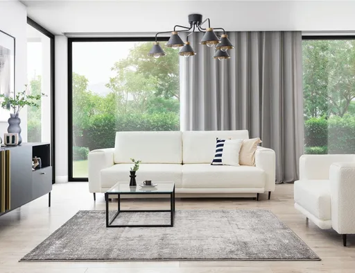 Detmer 86x86x32cm lustr 6 černý/zlatý