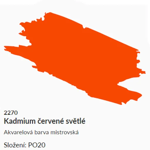 Akvarelová barva Umton 2,6ml – 2270 červeň kadmiová světlá
