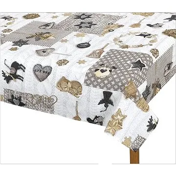 Bellatex Ubrus VÁNOCE - 100 × 100 cm - vánoční zvoneček (3348)