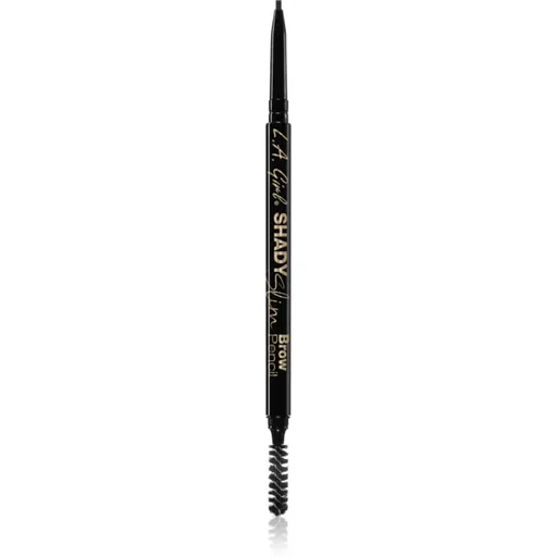 L.A. Girl Cosmetics Shady Slim automatická tužka na obočí s kartáčkem odstín Black 0.08 g