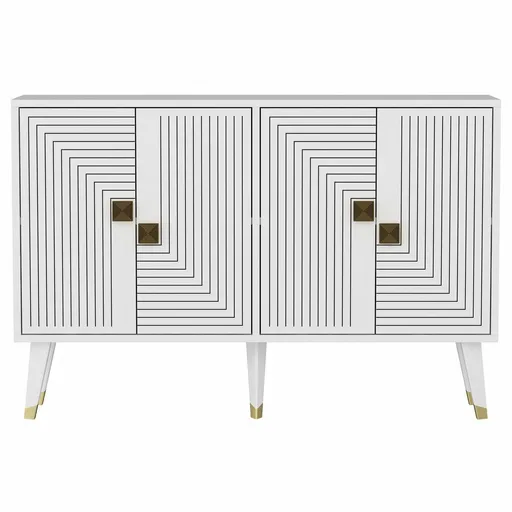 Skříňka Ahart White and Gold