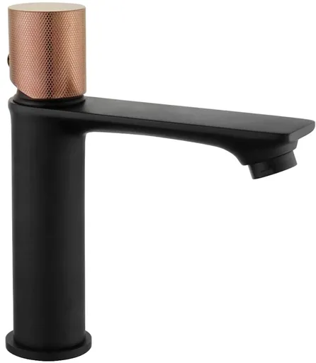MEXEN/S Royo One umyvadlová baterie, černá / růžové zlato 72201-76