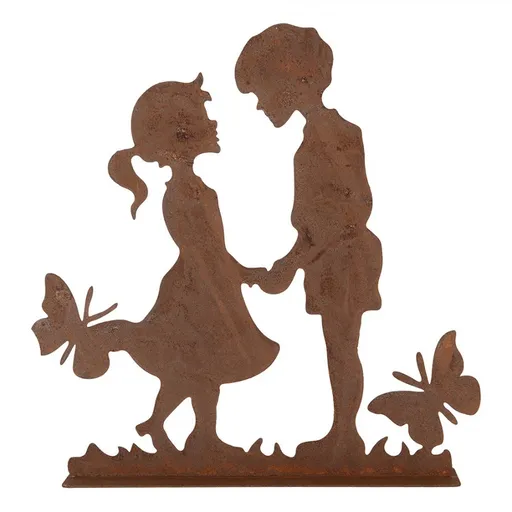 Bílo-červená dřevěná dekorace maják Lighthouse Nautic - Ø 9*19 cm Clayre & Eef