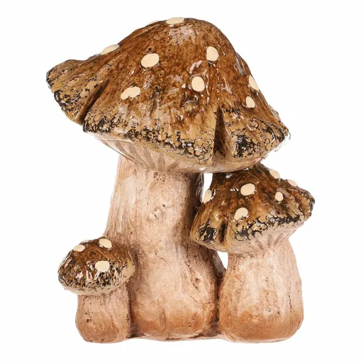 Podzimní dekorace Houby, 13 x 10 x 14 cm, polyresin