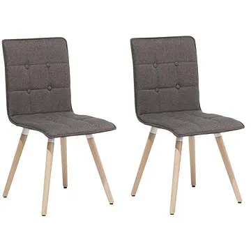 Sada 2 židlí do jídelny v hnědé barvě BROOKLYN, 96374 (beliani_96374)