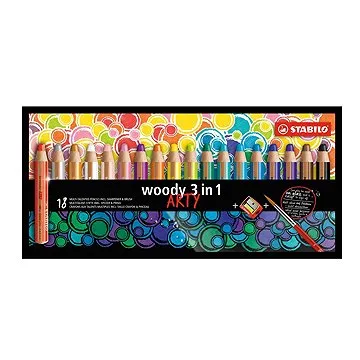 STABILO woody ARTY 3 v 1, 18 barev (4006381547161)