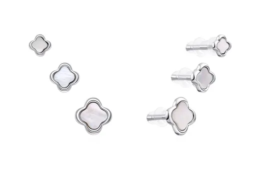 MOISS Stříbrná sada půvabných náušnic pecky E0004636 (3 páry náušnic)