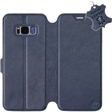 Flip pouzdro na mobil Samsung Galaxy S8 - Modré - kožené -   Blue Leather (5903226521111)