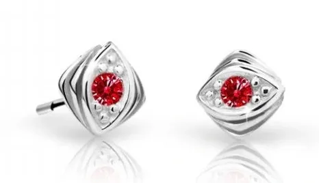 Cutie Jewellery Dětské náušnice z bílého zlata C1897-30-X-2 červená