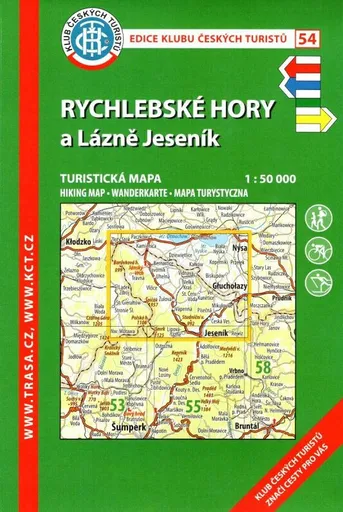 KČT 54 Rychlebské hory 1:50 000 / turistická mapa