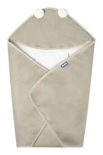 SENSILLO Zavinovačka do autosedačky plyšová, 75x75cm - béžová