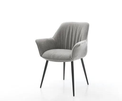 Jídelní židle Keila-Flex s područkami potahová látka Měkký šedá