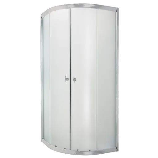 INVENA Sprchový kout čtvrtkruh MARBELLA, profil: chrom, sklo frosted 90x90cm AK-46-191-O