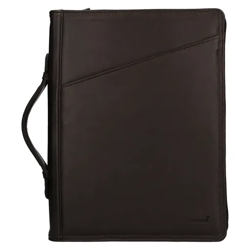 Kožená pánská spisovka Katana George - tmavě hnědá