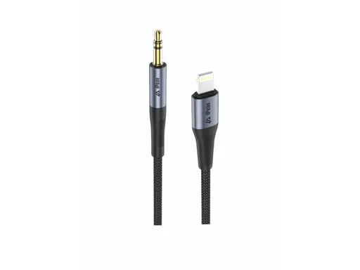 Adaptér iPEAX 90010138 Lightning / JACK 3,5mm (pro poslech hudby) Black